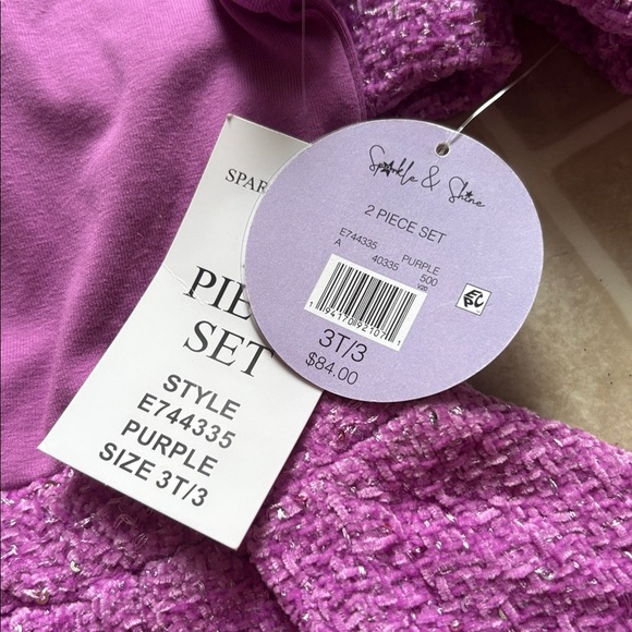 Charming Lilac Tweed Kids Set - Picture 9 of 9